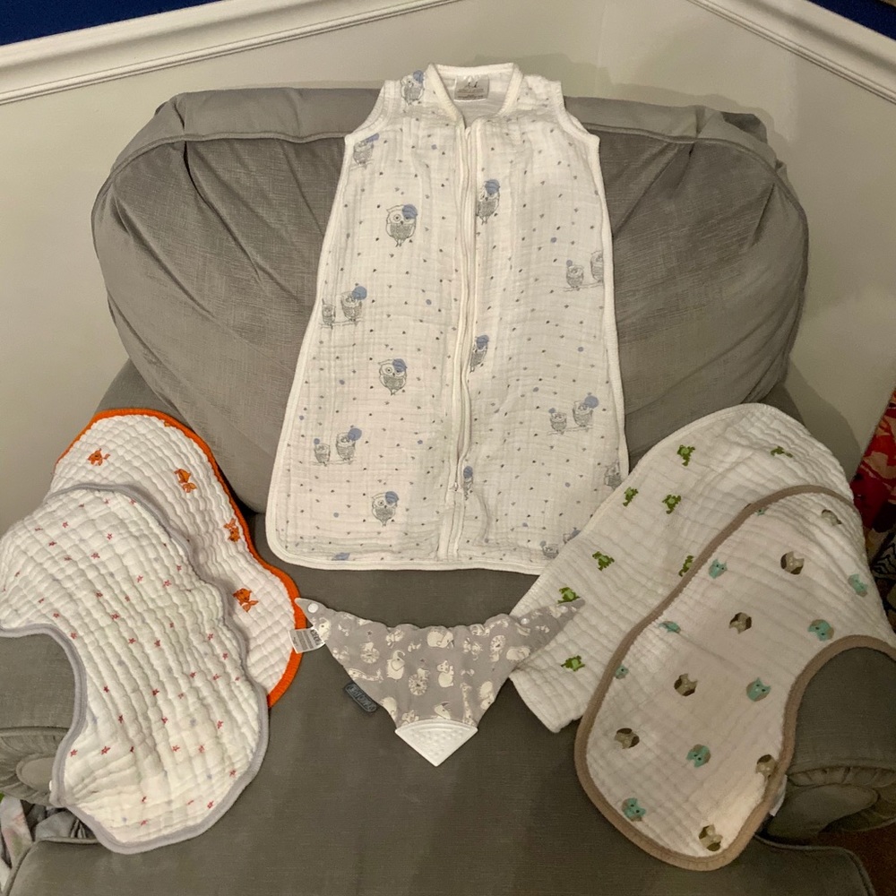 Aden + Anais sleeping bag and burly bibs bundle